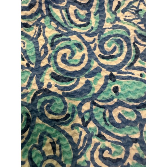 Lilly Pulitzer Addie Shorts Blue Swirl Print Cotton Casual‎ Everyday Size 00 - Picture 5 of 8